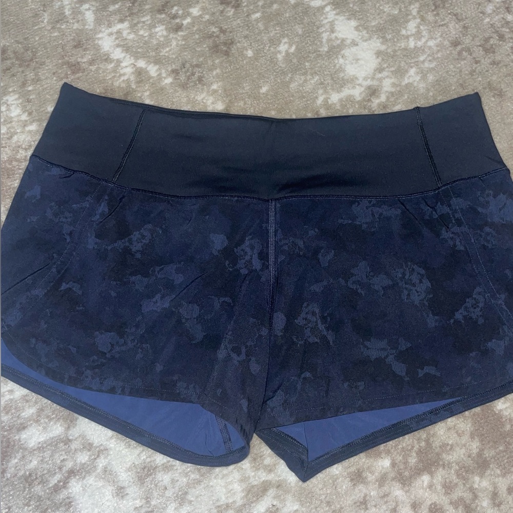 LuLuLemon Navy Camo Running Shorts